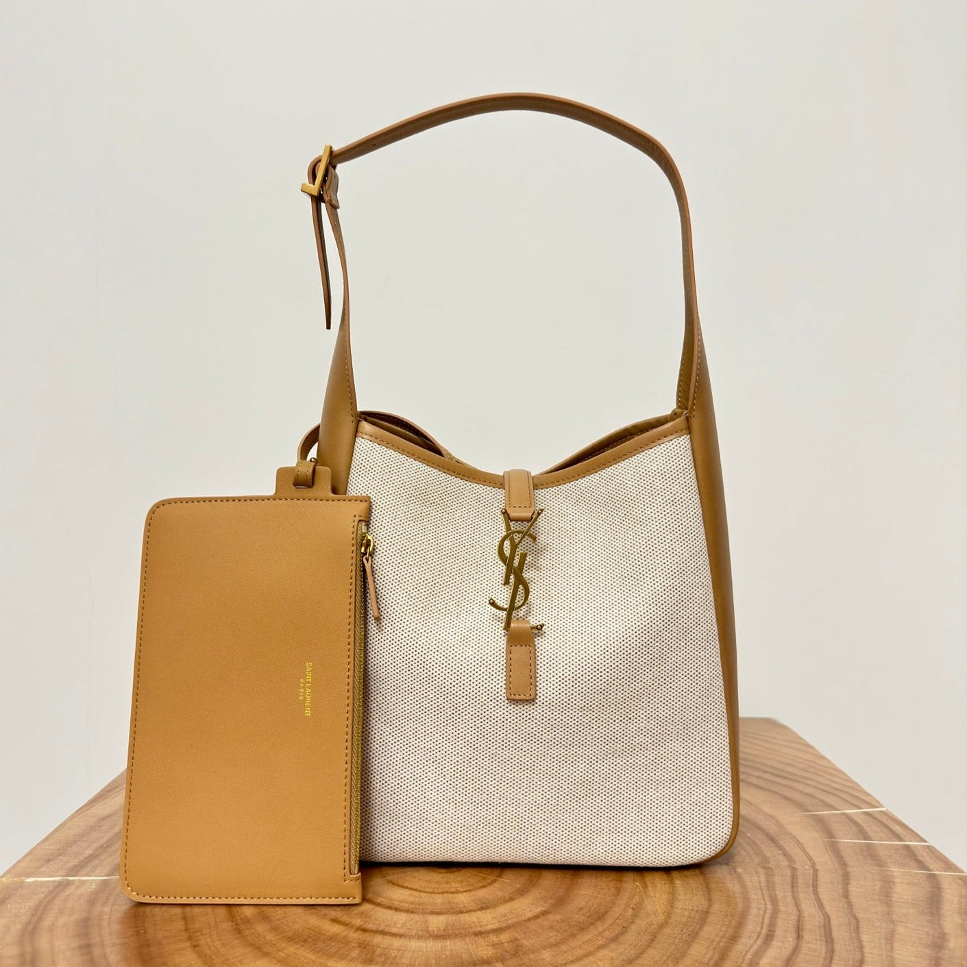 le 5a7 small 23 cream canvas brown calfskin mysite