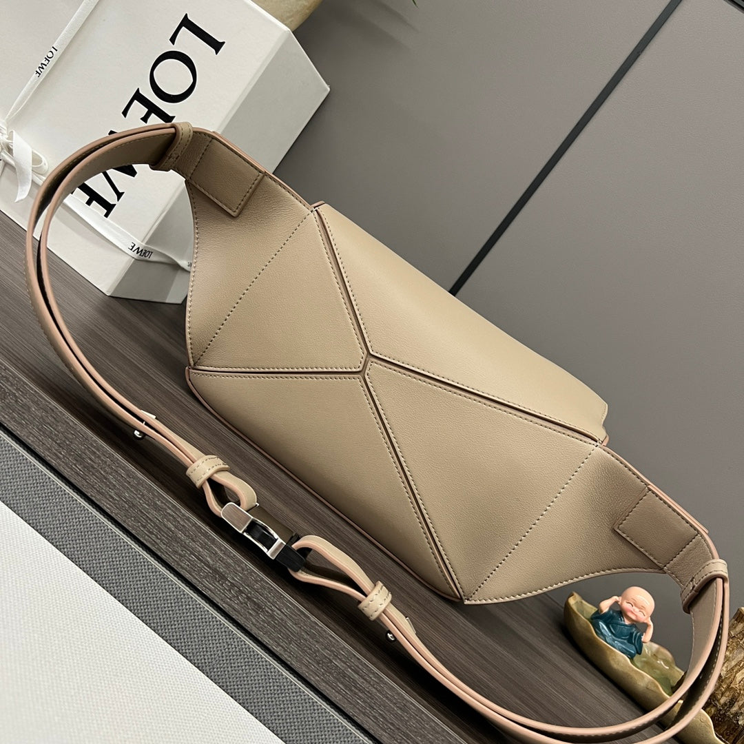 Loew Puzzle Small 24cm Beige Leather Belt Bag mysite