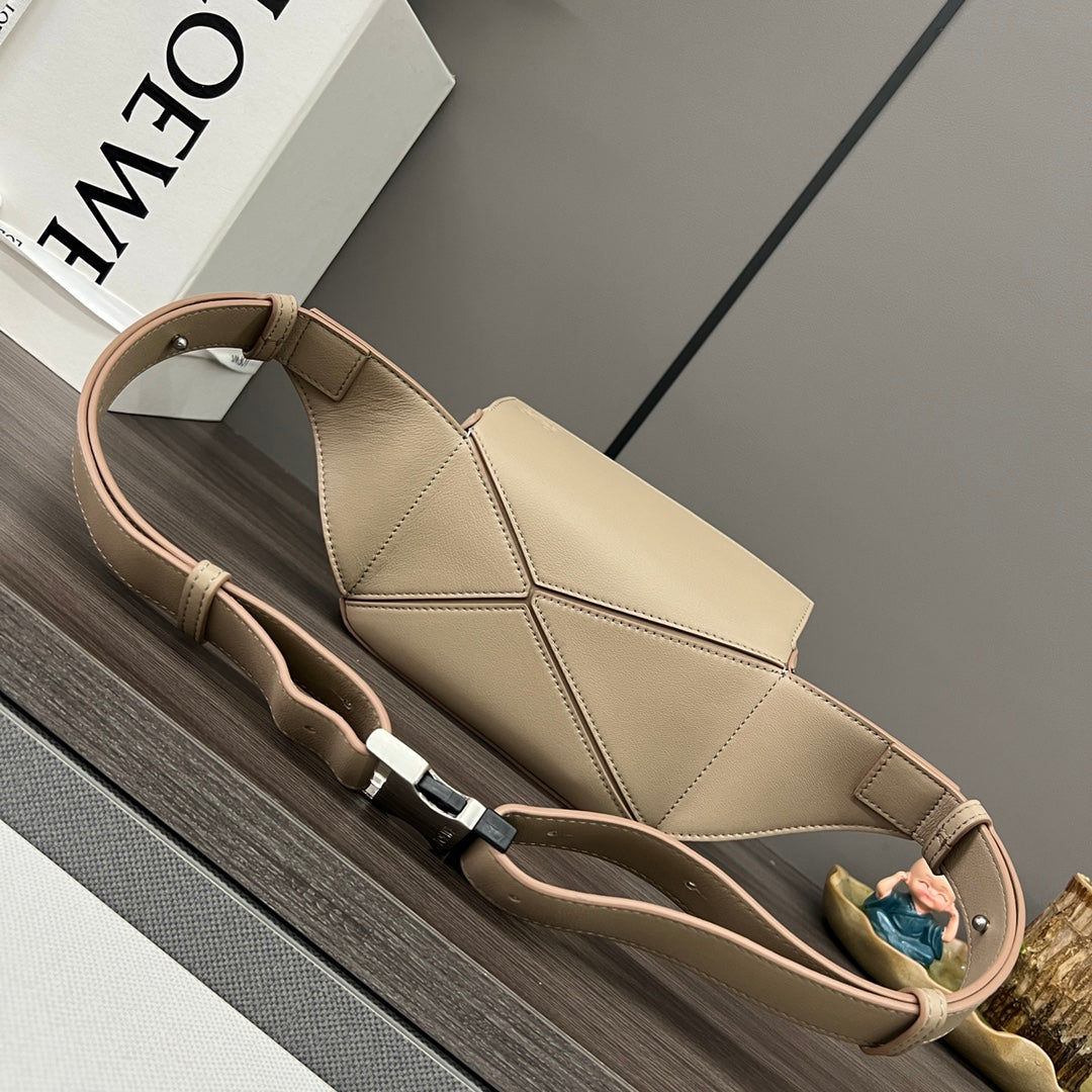 Loew Puzzle Small 18cm Beige Leather Belt Bag mysite