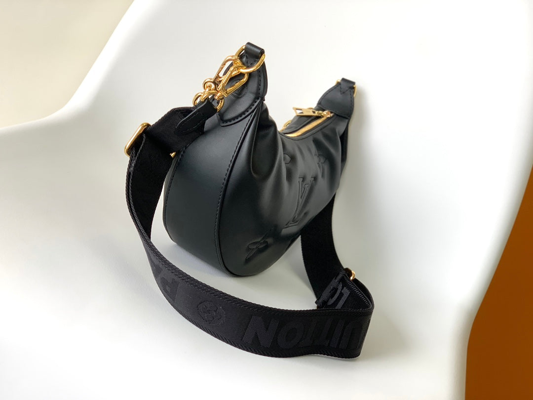 LV Over The Moon Handbag 27.5cm Black Embroidered Smooth Calfskin mysite