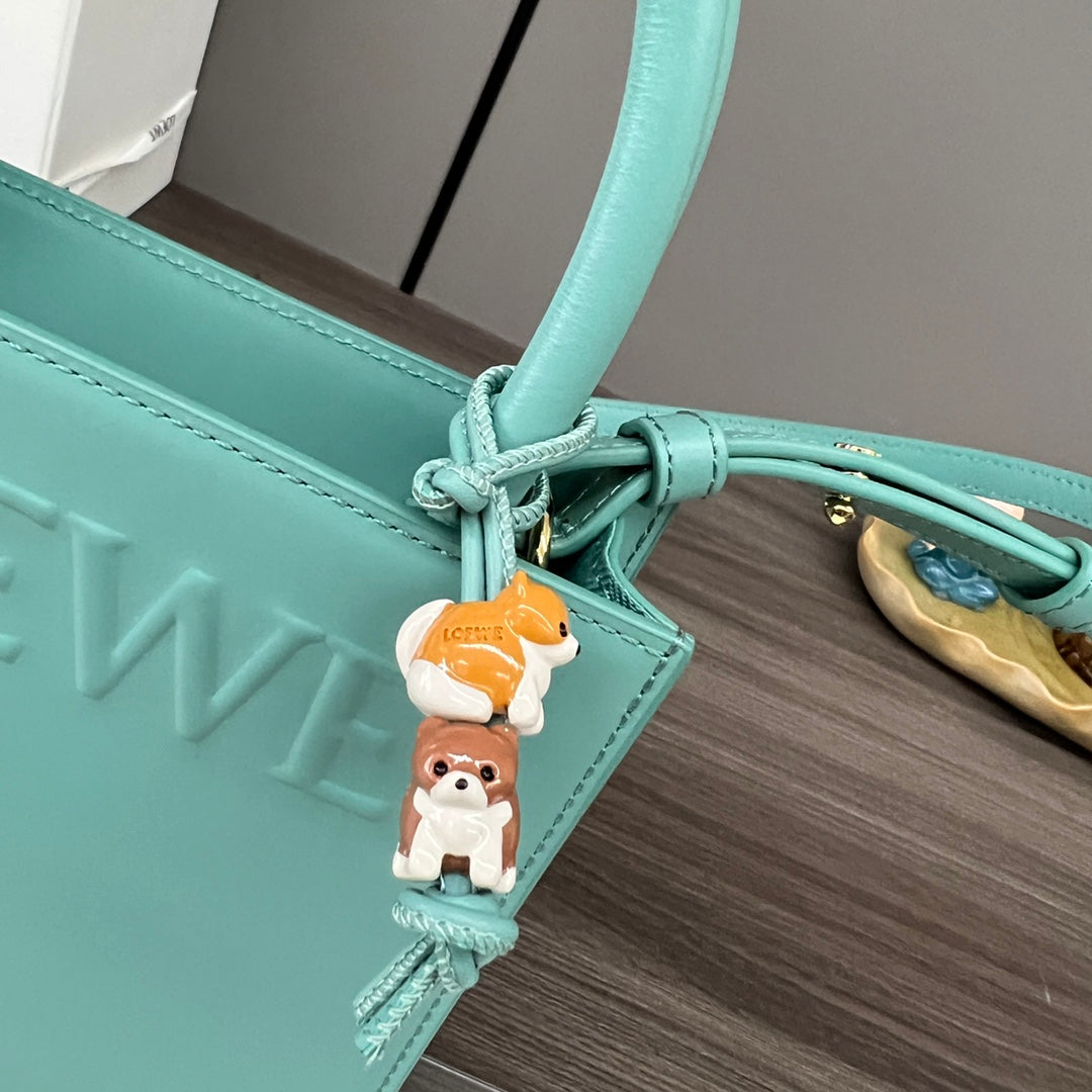 STANDARD A5 TOTE BAG IN AQUAMARINE BLUE CALFSKIN mysite