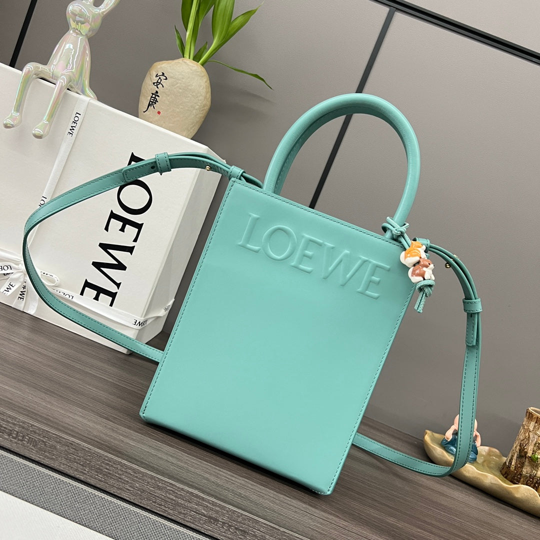 STANDARD A5 TOTE BAG IN AQUAMARINE BLUE CALFSKIN mysite