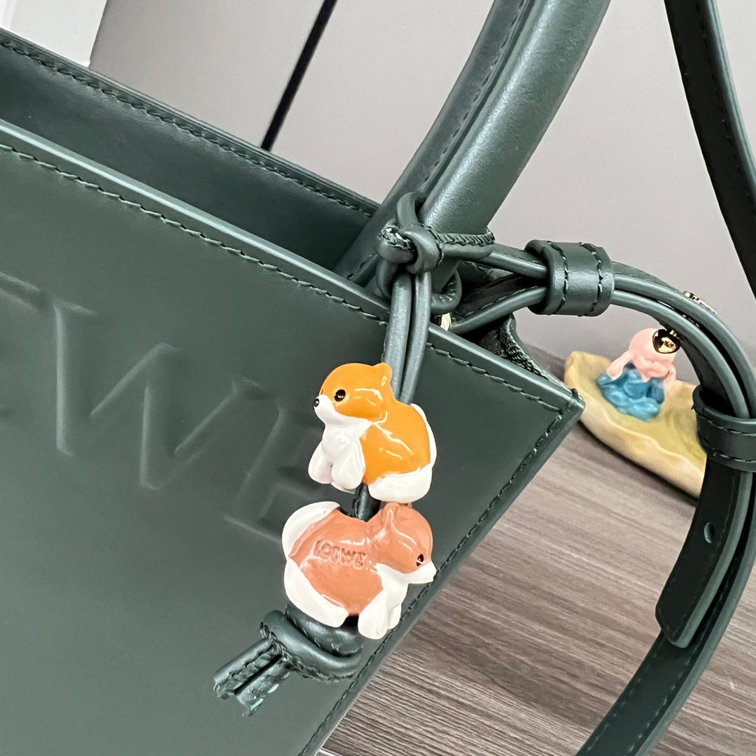 STANDARD A5 TOTE BAG IN GREEN FOREST CALFSKIN mysite