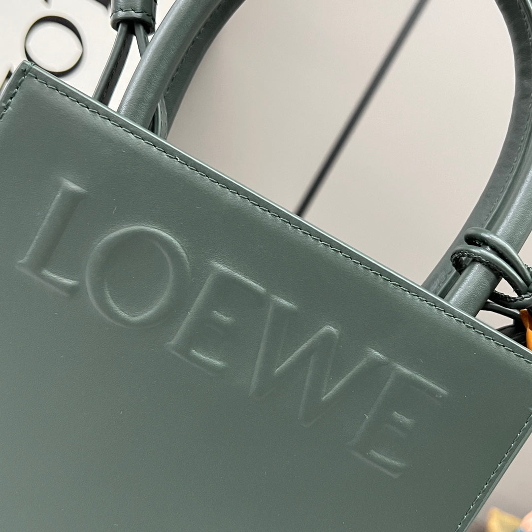 STANDARD A5 TOTE BAG IN GREEN FOREST CALFSKIN mysite