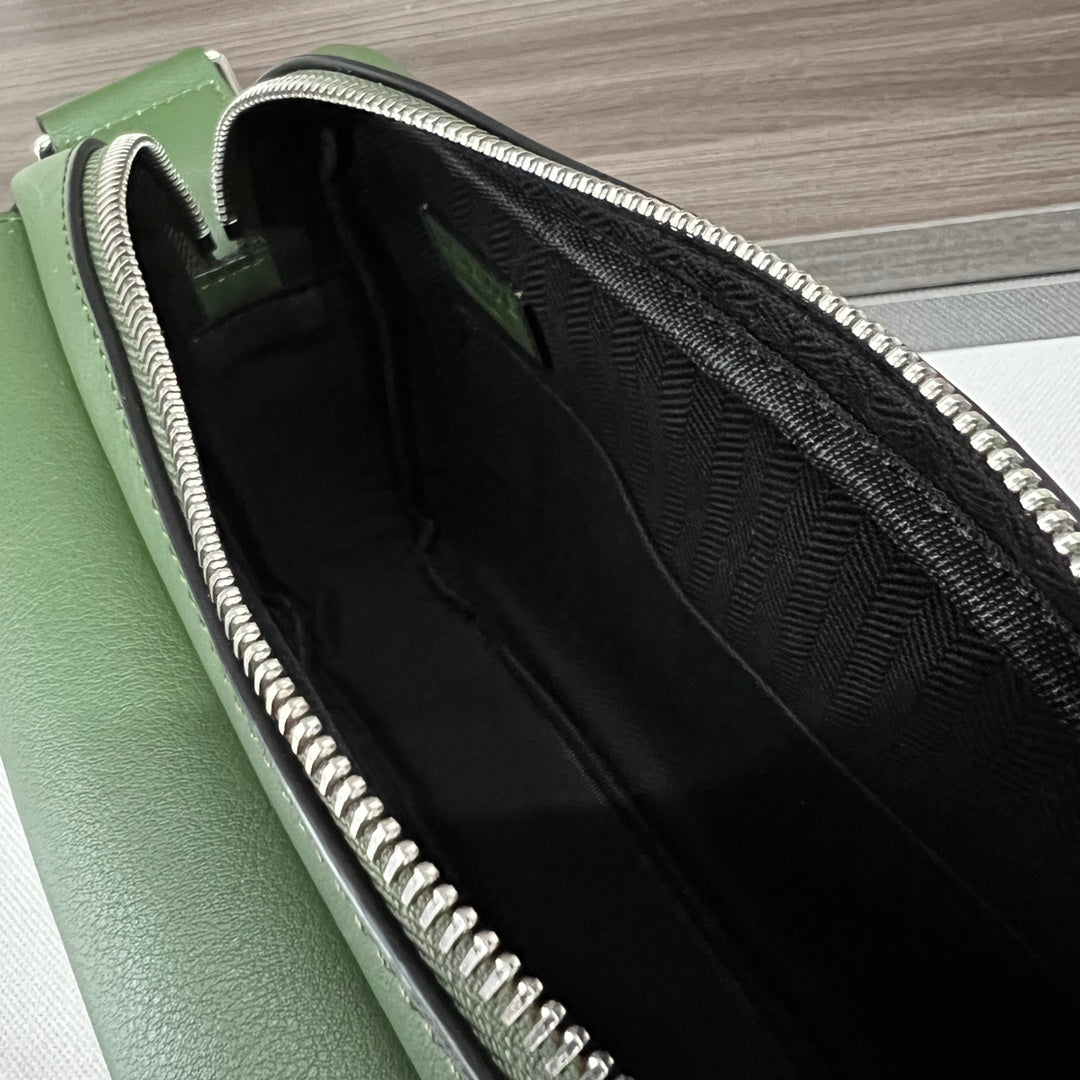 Loew Military Dark Green Leather Messager Bag mysite
