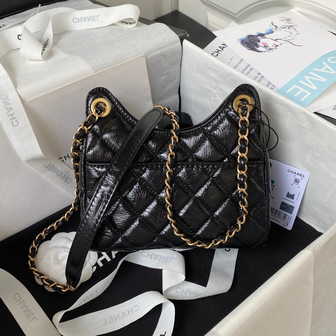 cc hobo bag 17 black oil wax leather mysite