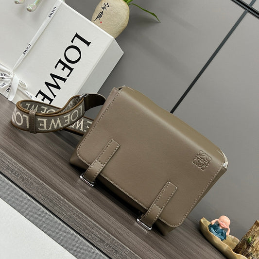 Loew Military Brown Leather Messager Bag mysite