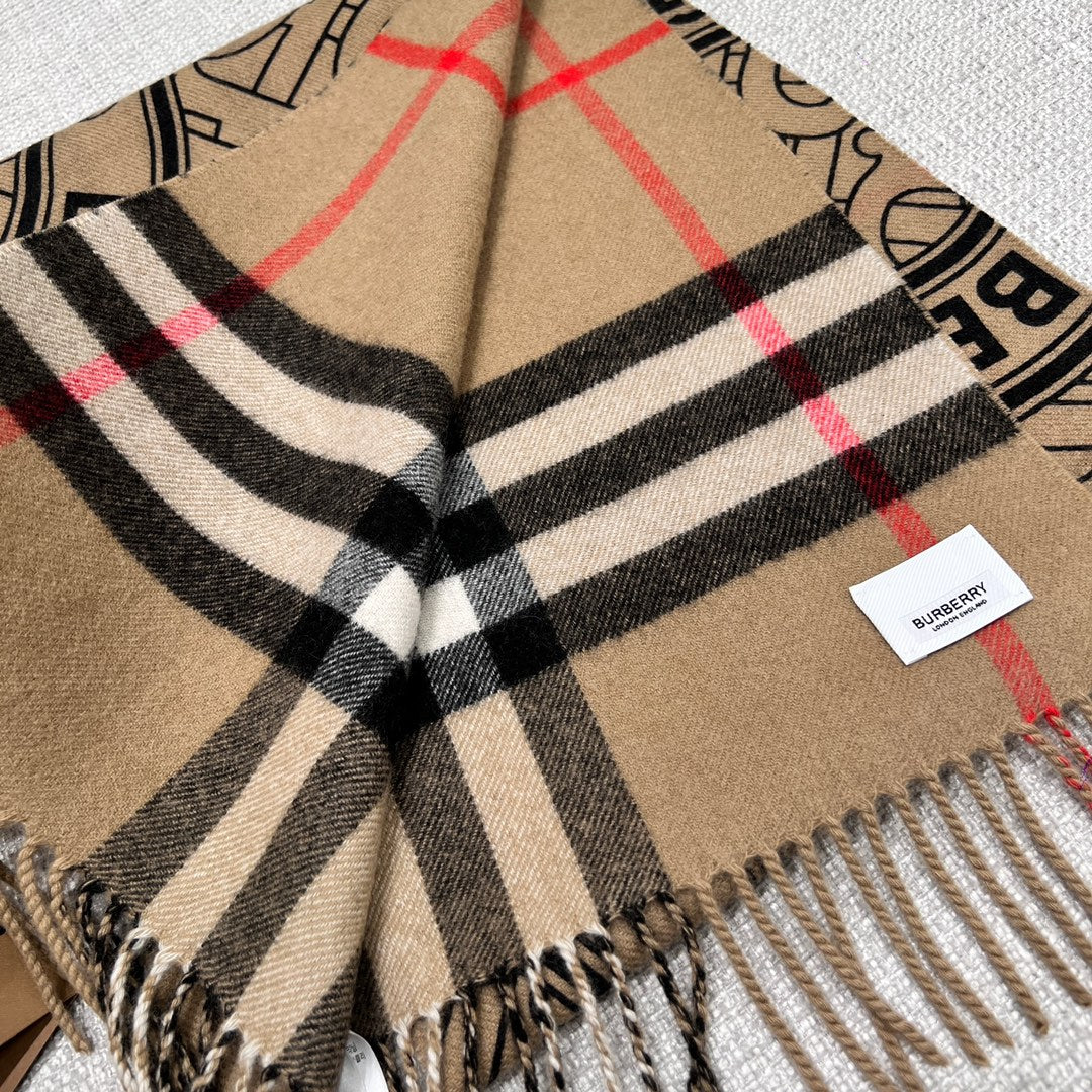 SCARF 168 CM IN CAMEL BEIGE CASHMERE 410088 mysite