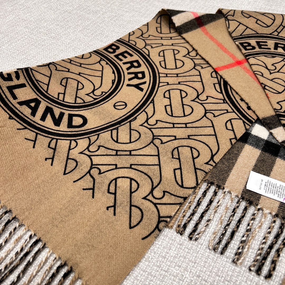 SCARF 168 CM IN CAMEL BEIGE CASHMERE 410088 mysite
