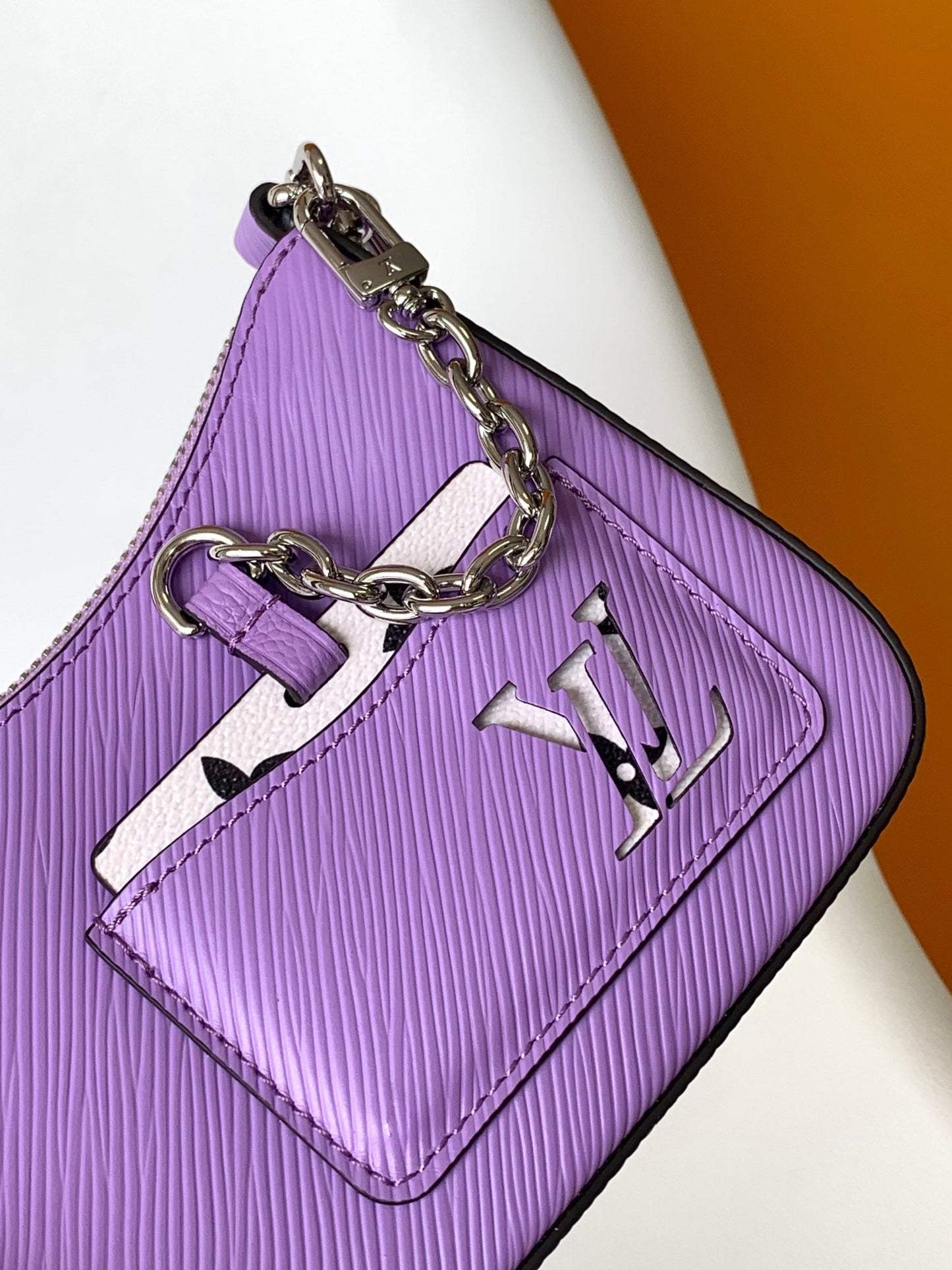 LV Marellini 19cm Purple Epi Grain Cowhide Metal HW mysite