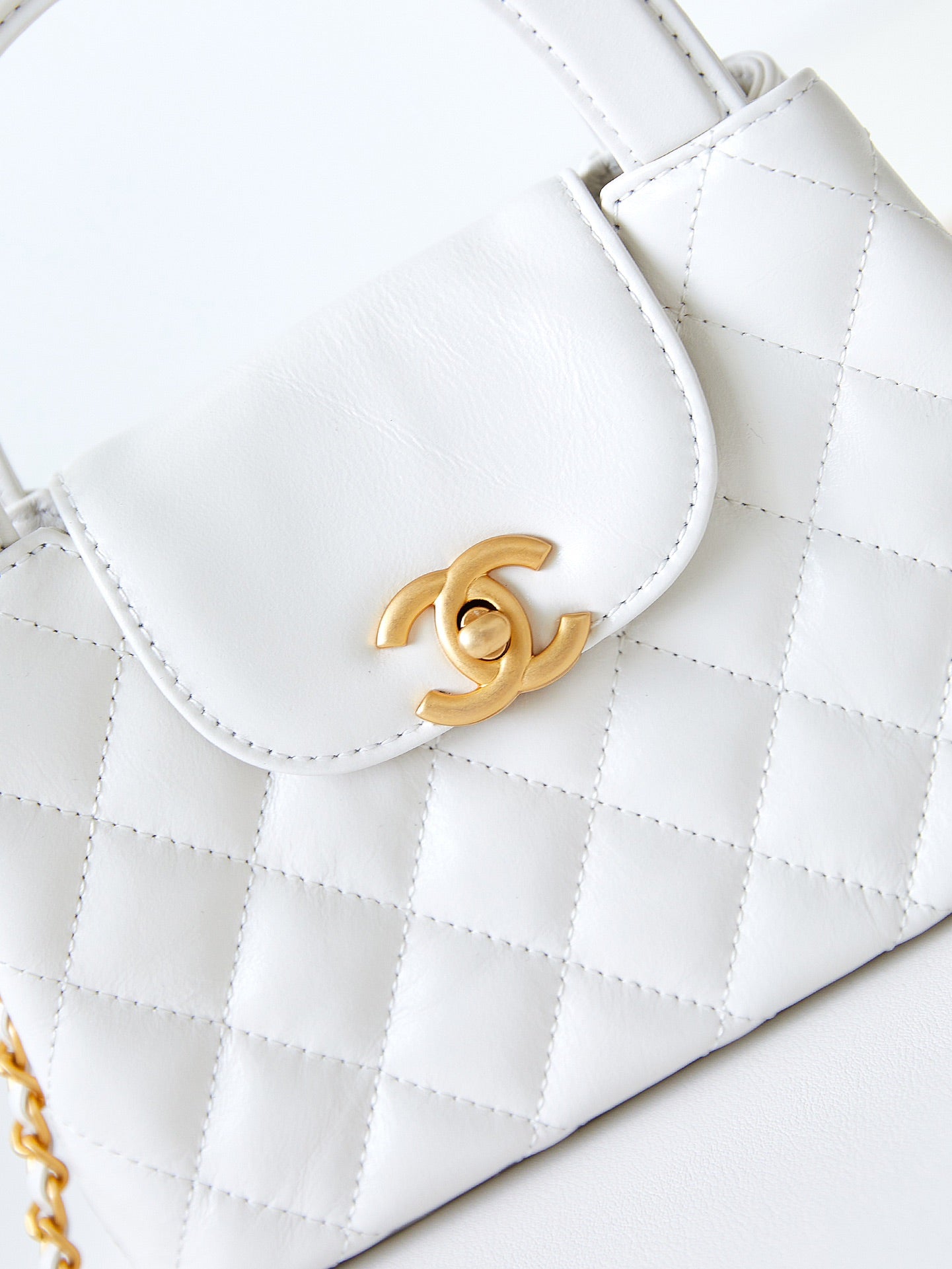 cc 24a nano 19cm kelly shopper bag white lambskin mysite