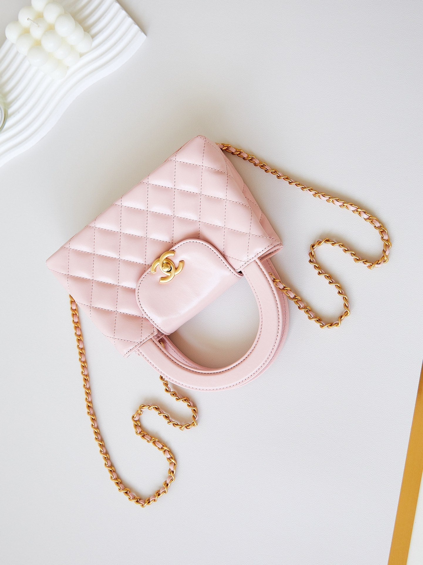 cc 24a nano 19cm kelly shopper bag light pink lambskin mysite