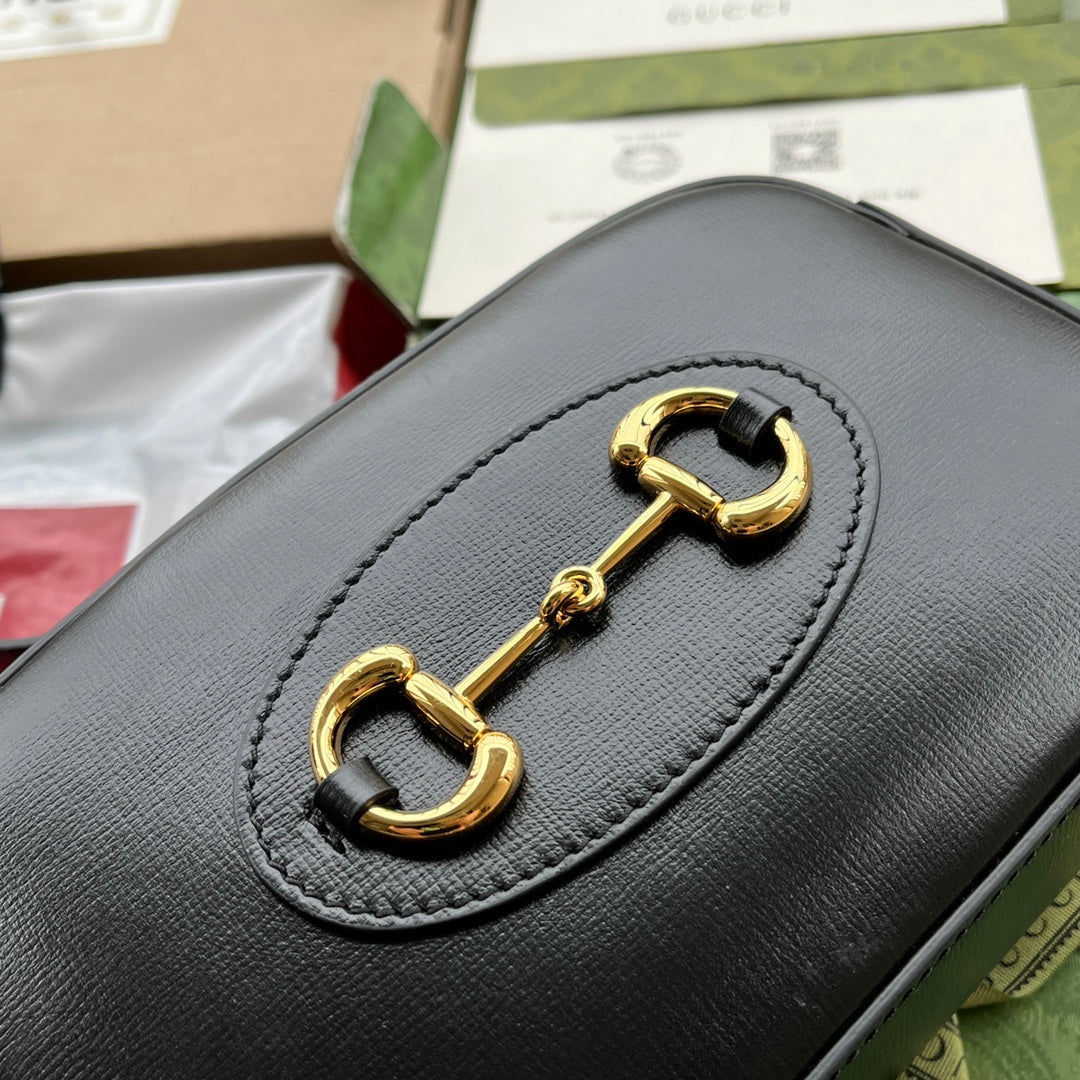 Gucci Horsebit 1995 Small Bag Black Leather 240124 mysite