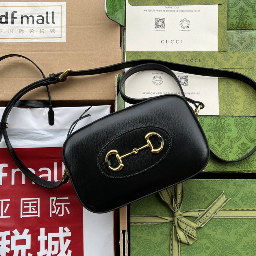 Gucci Horsebit 1995 Small Bag Black Leather 240124 mysite