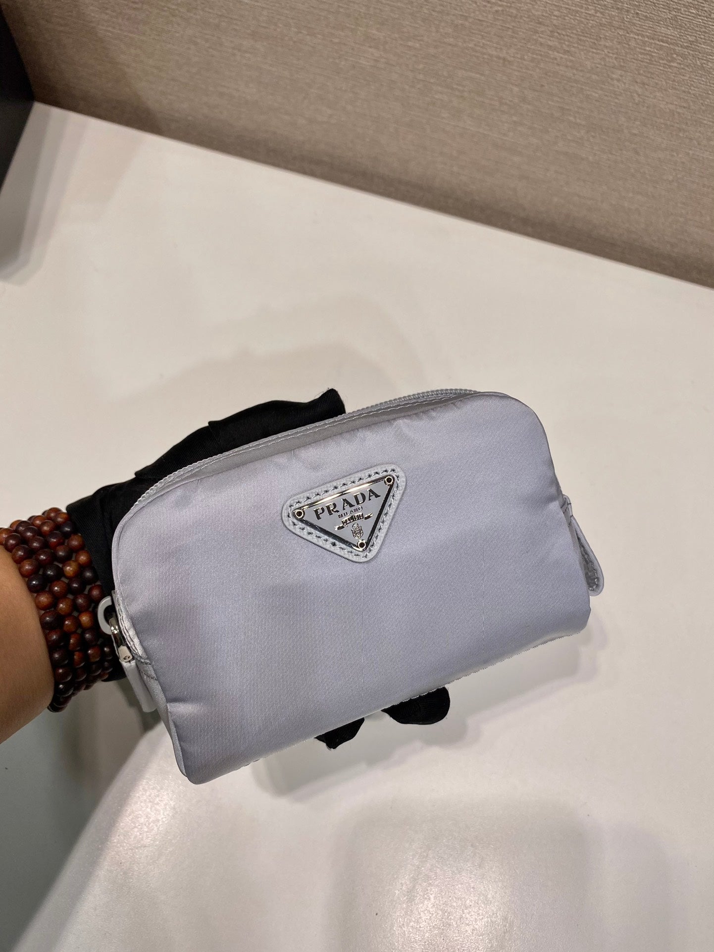 PRA CLUTCH 12 IN LIGHT GREY RE-NYLON mysite