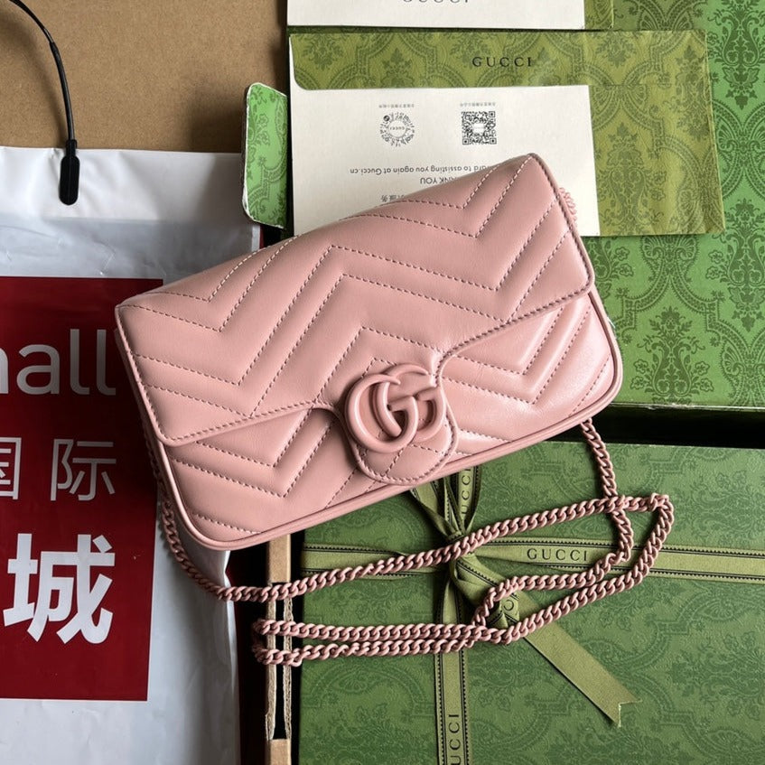 gg marmont 21cm all pink calfskin mysite