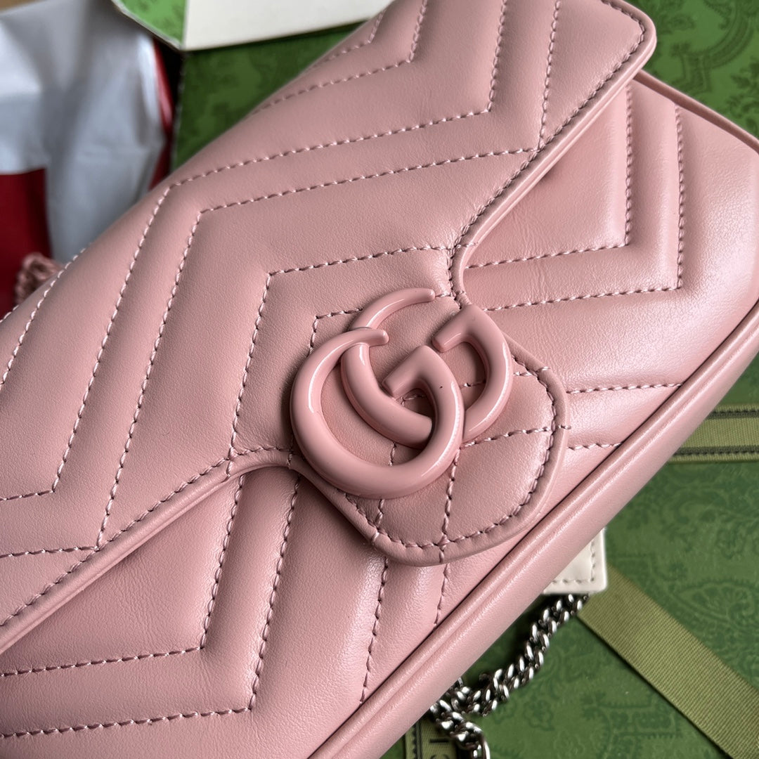 gg marmont 21cm all pink calfskin mysite