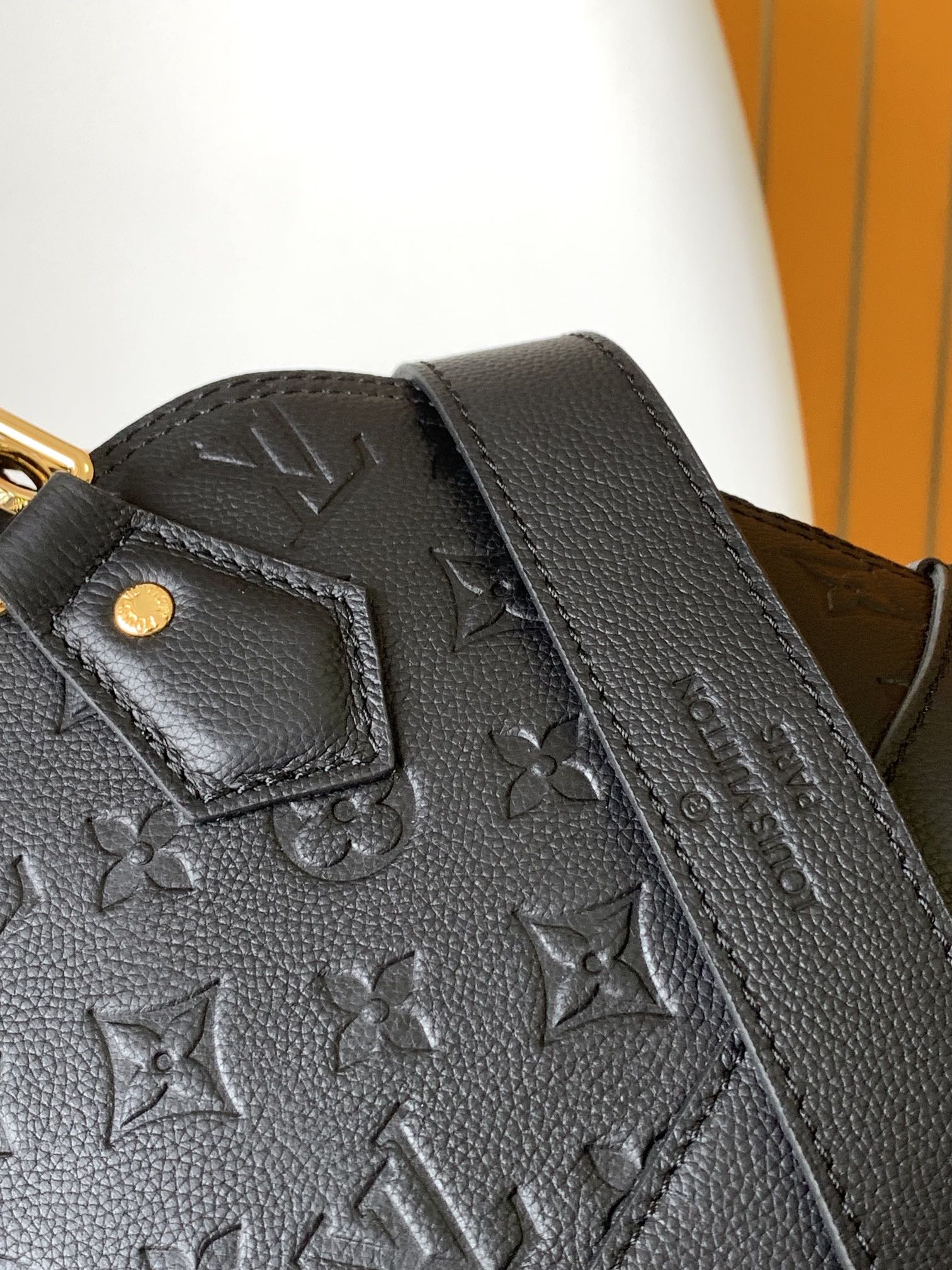 LV Néo Alma BB 44829 Black Monogram Shadow embossed calfskin mysite