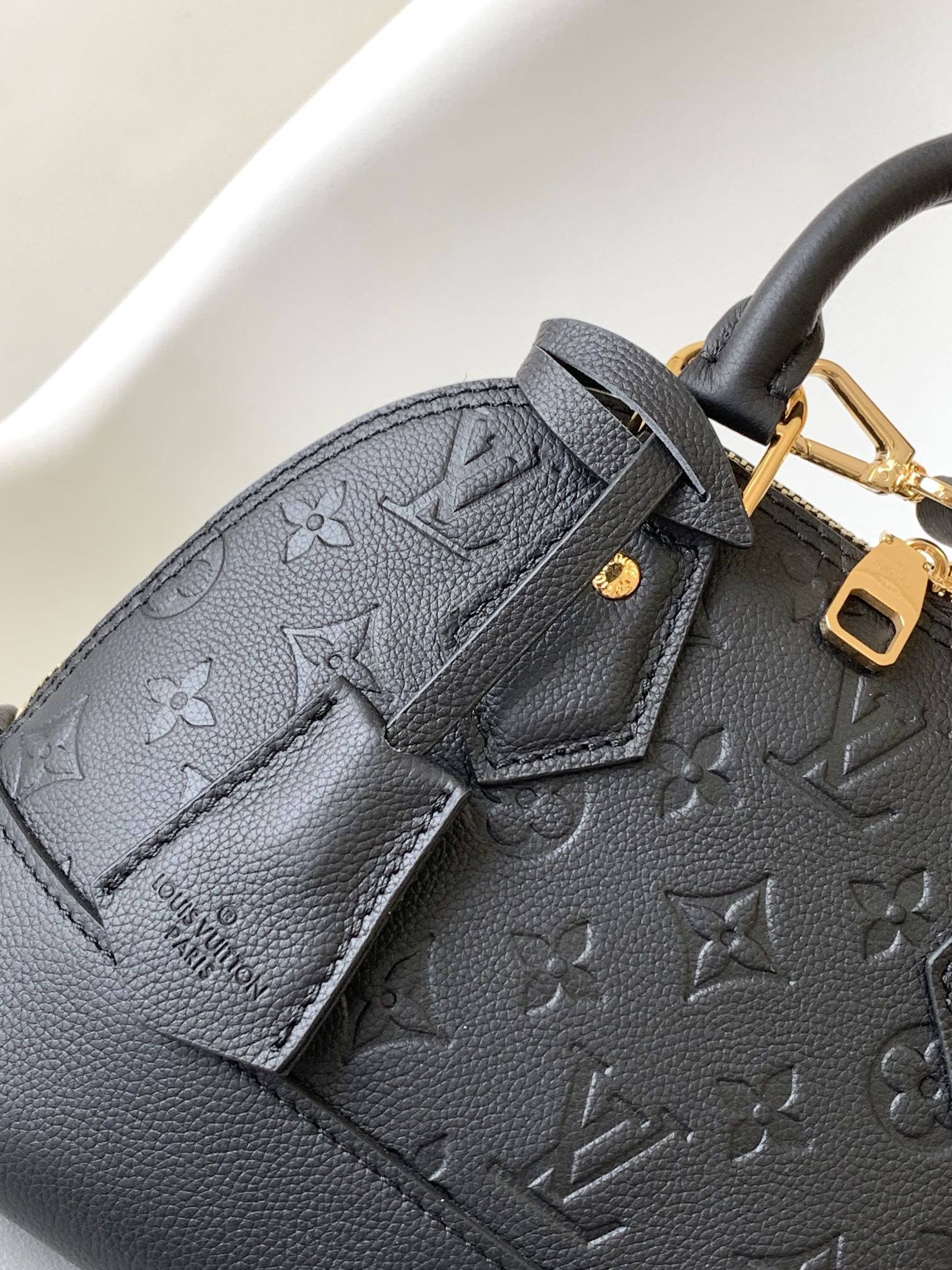 LV Néo Alma BB 44829 Black Monogram Shadow embossed calfskin mysite