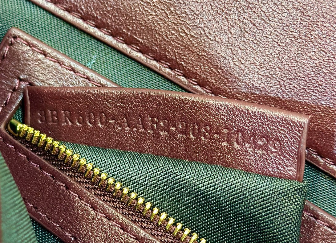 Baguette 27cm Burgundy Lambskin Gold Hardware mysite