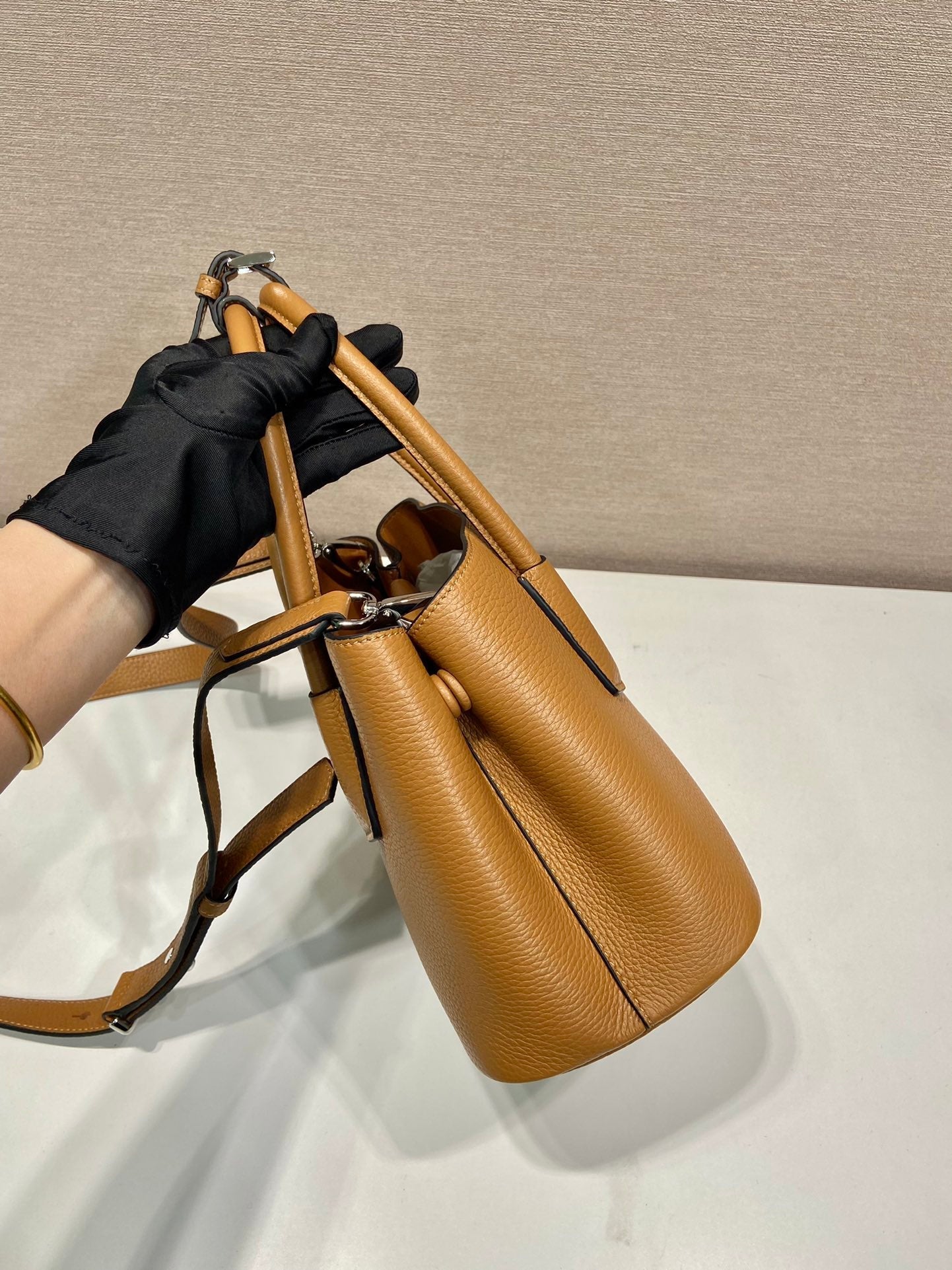 SHOPPING BAG 25 IN GINGER BROWN DEERSKIN mysite