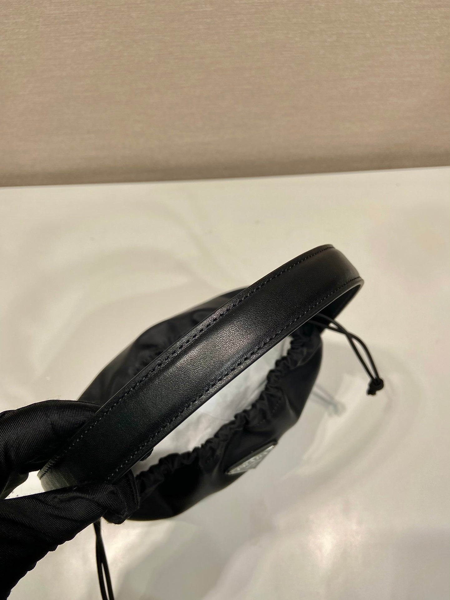 SMALL DRAWSTRING BAG 23 IN BLACK RE-NYLON mysite