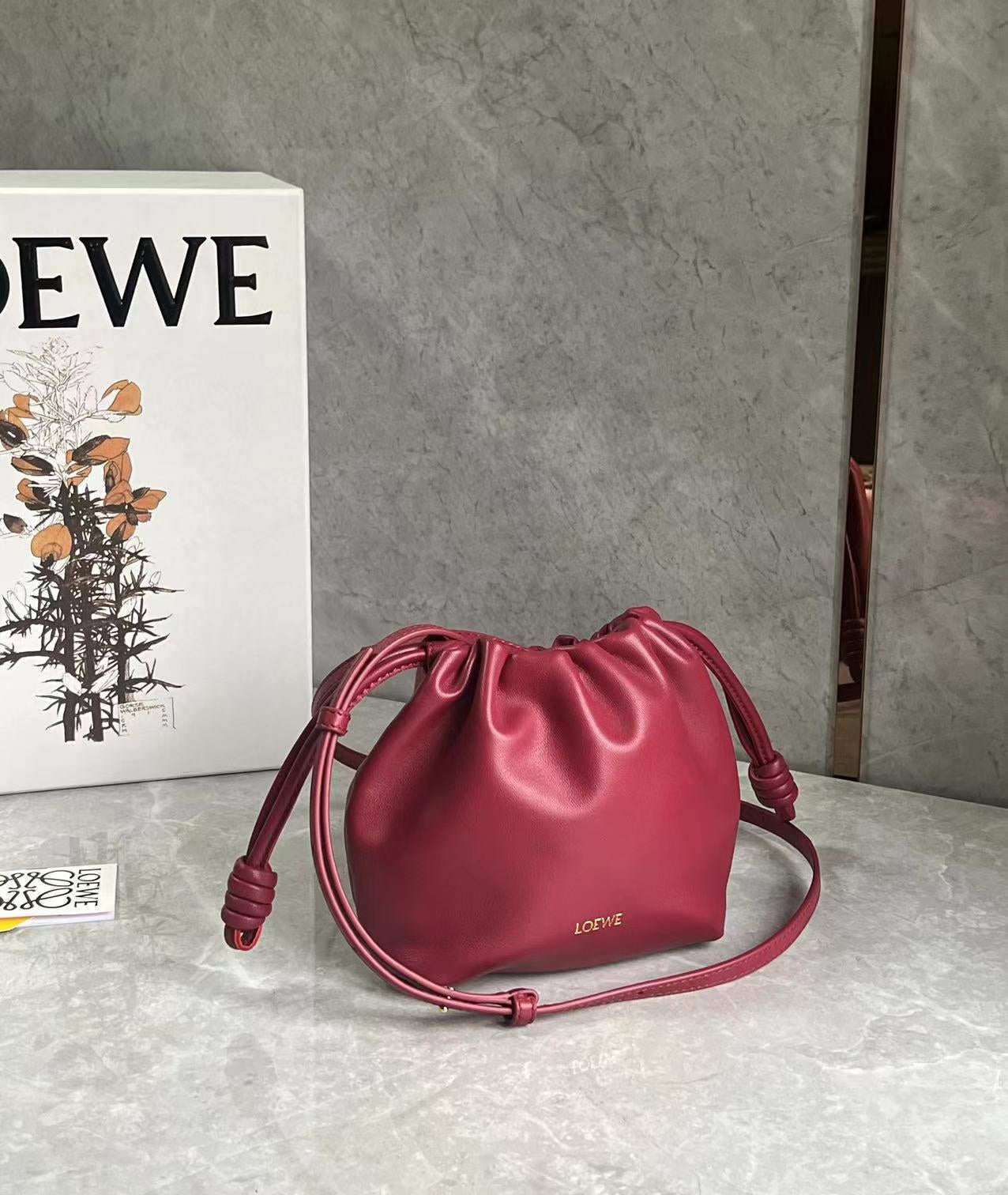 Flamenco Cluth Dark Burgundy Calfskin mysite