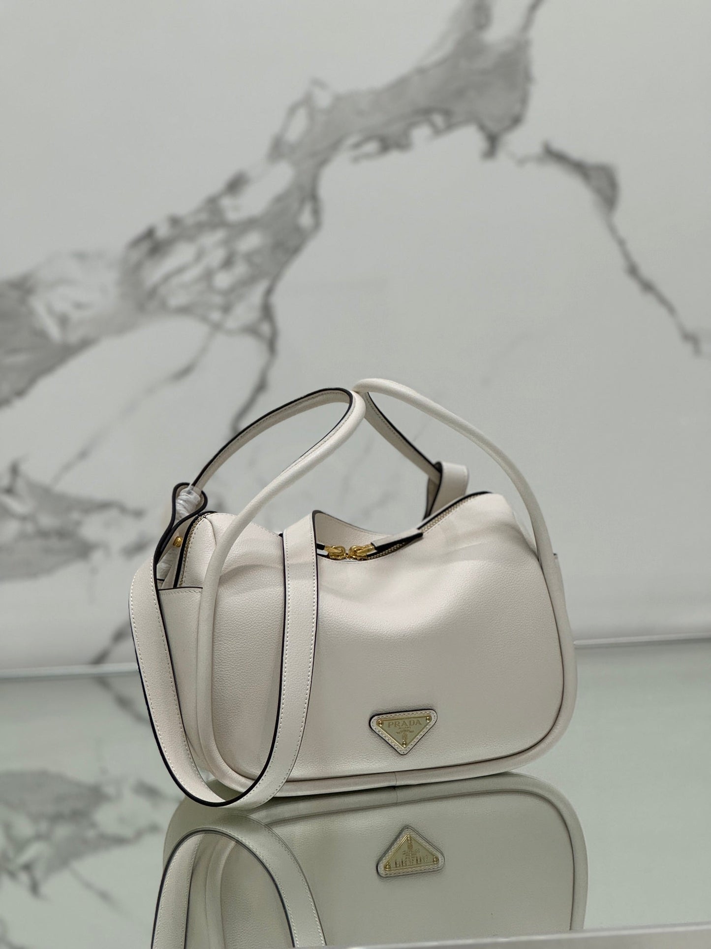 DARLING HANDBAG 25 IN WHITE SOFT GRAIN LAMBSKIN mysite