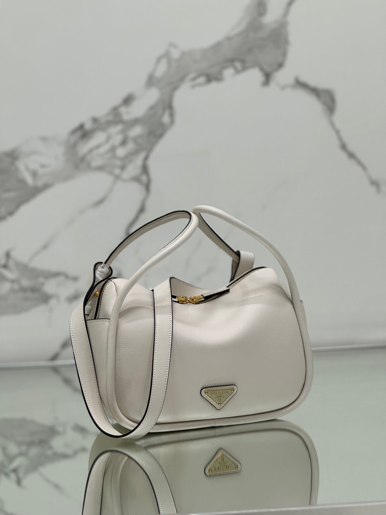DARLING HANDBAG 25 IN WHITE SOFT GRAIN LAMBSKIN mysite