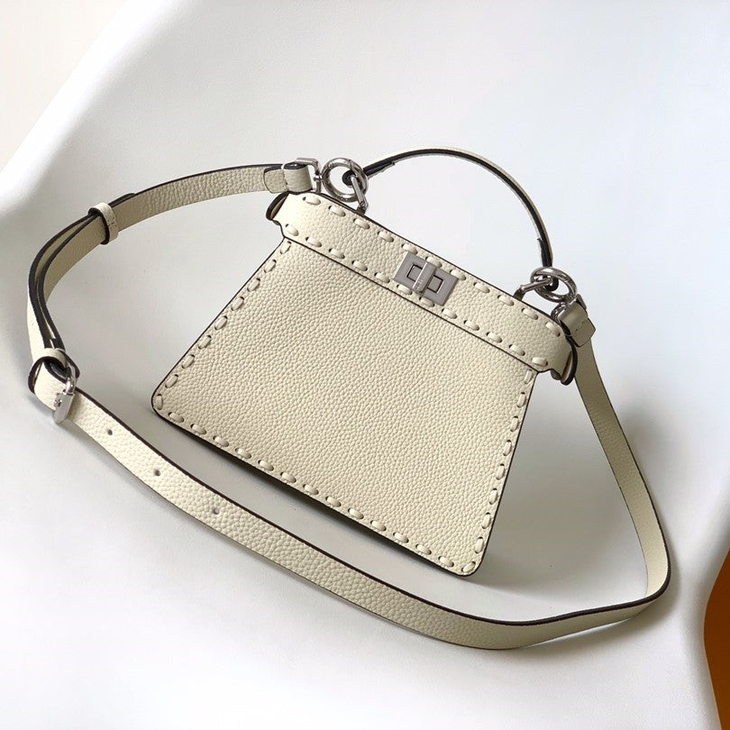 Peekaboo ISeeU Petite 20 Bag Ivory Leather Shw mysite