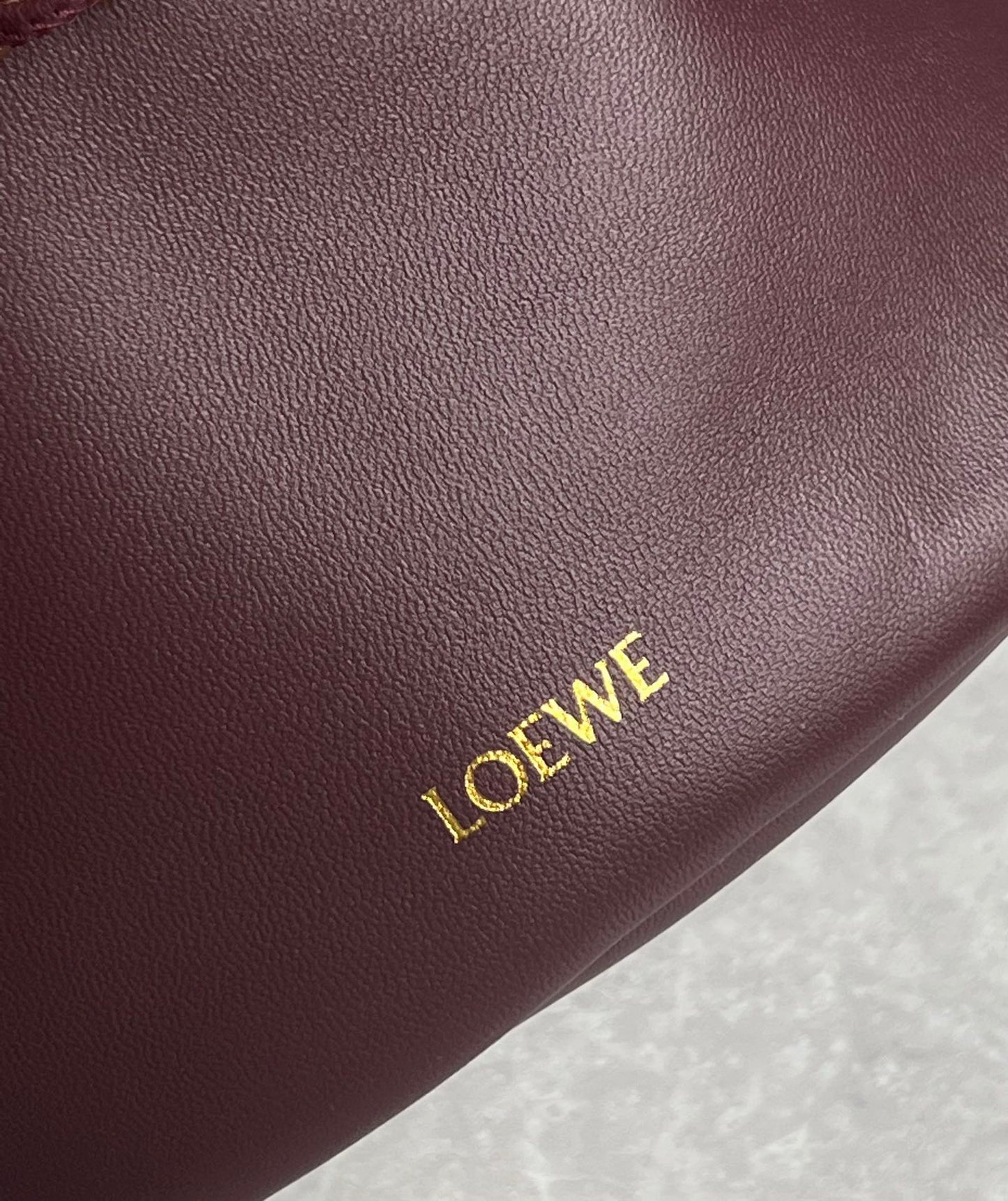 LOE 32 FLAMENCO PURSE BUCKET IN DARK BURGUNDY MELLOW NAPPA LAMBSKIN mysite