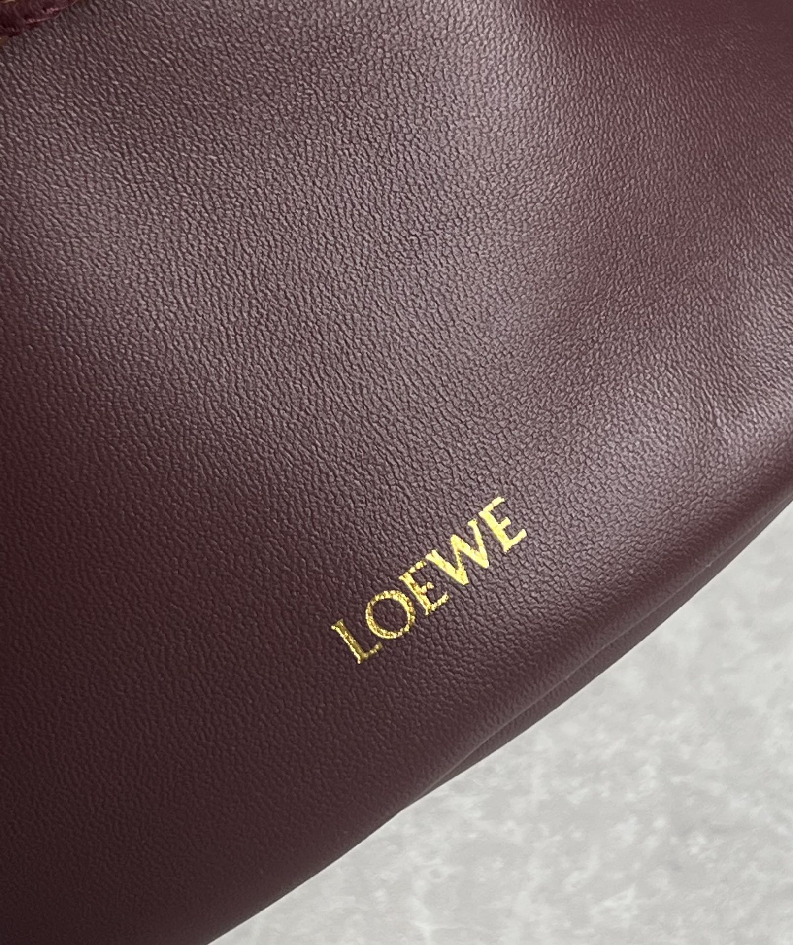 LOE 32 FLAMENCO PURSE BUCKET IN DARK BURGUNDY MELLOW NAPPA LAMBSKIN mysite