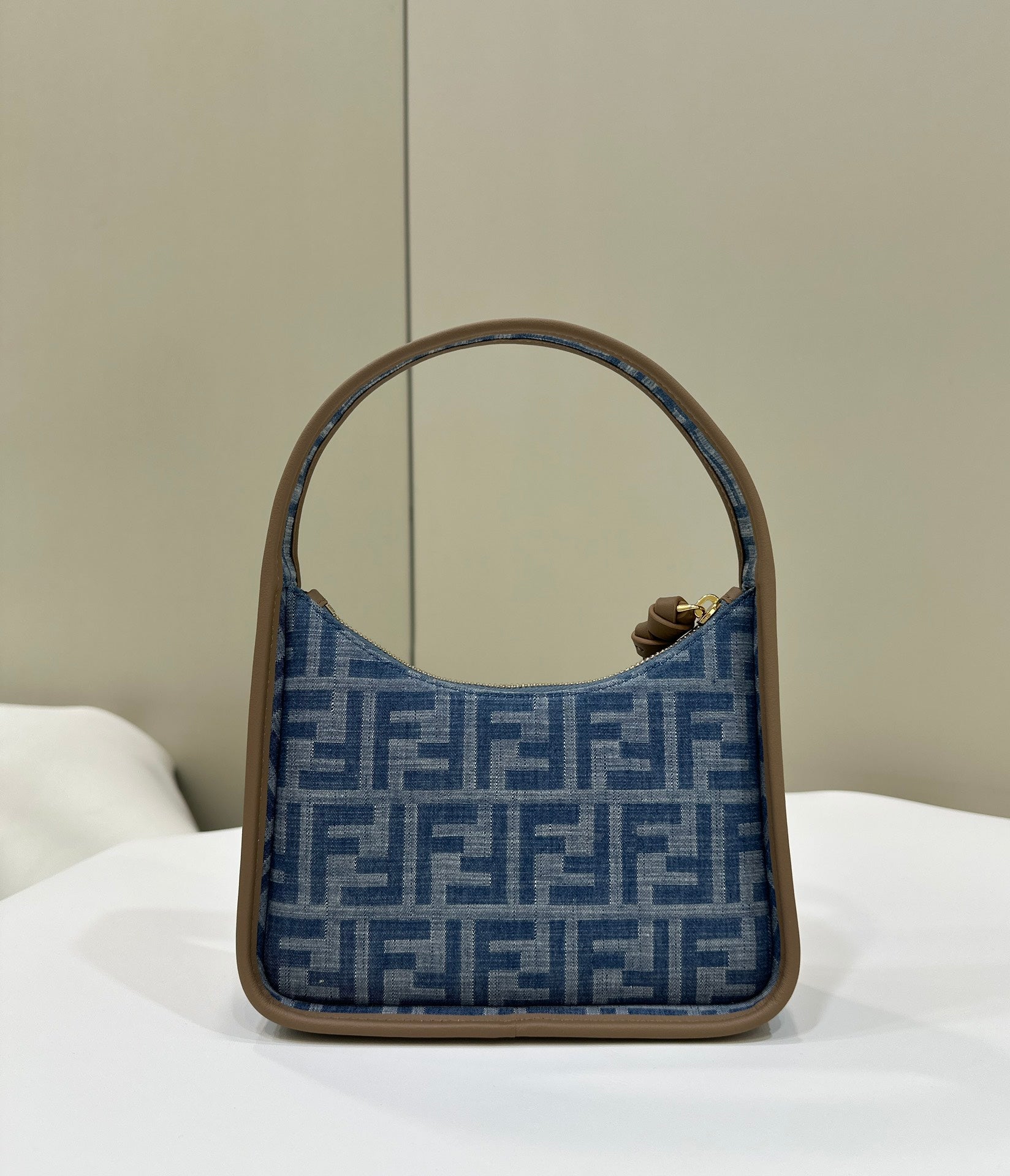 FENDI MEDIUM 27 BAG IN TRUE BLUE MONOGRAM DENIM GOLD HARDWARE mysite