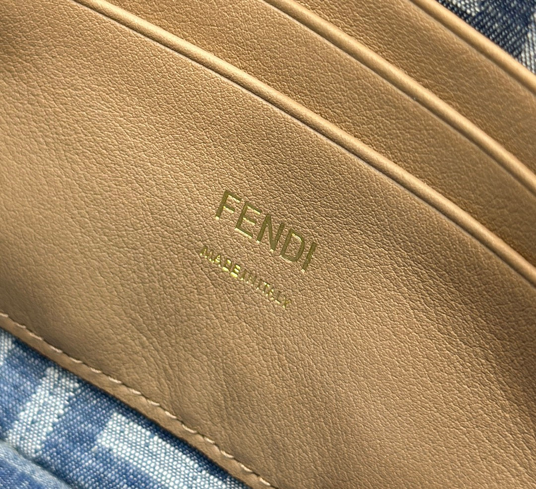 BAGUETTE MINI 19 BAG IN CERULEAN BLUE MONOGRAM DENIM WITH GOLD HARDWARE mysite