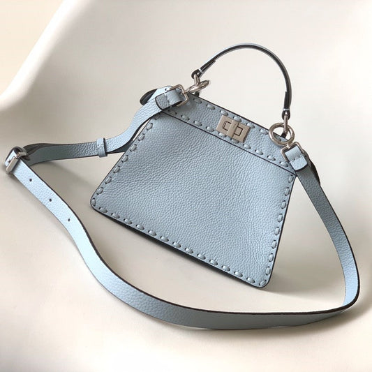 Peekaboo ISeeU Petite 20 Bag Baby Blue Leather Shw mysite