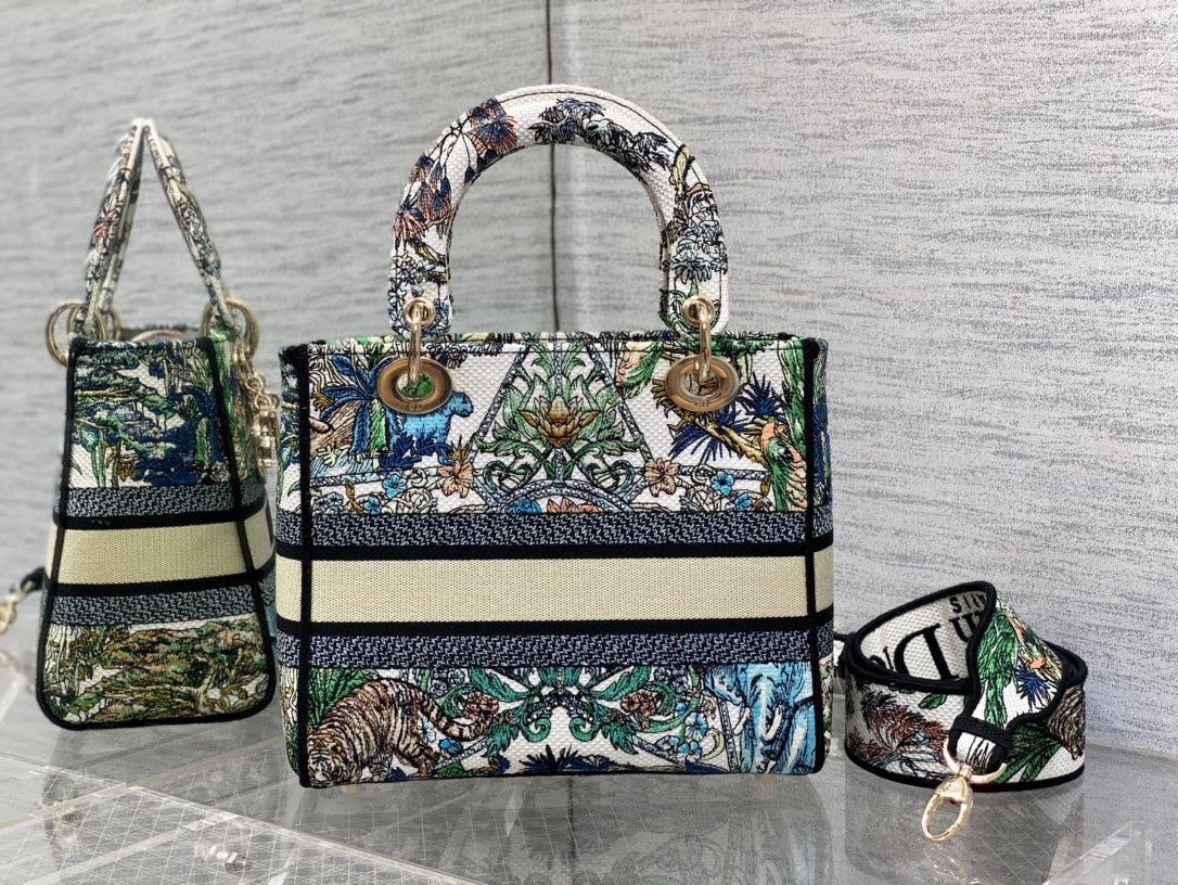 CD Travel Star Green 24 Lady Dior Bag Canvas 336666 mysite