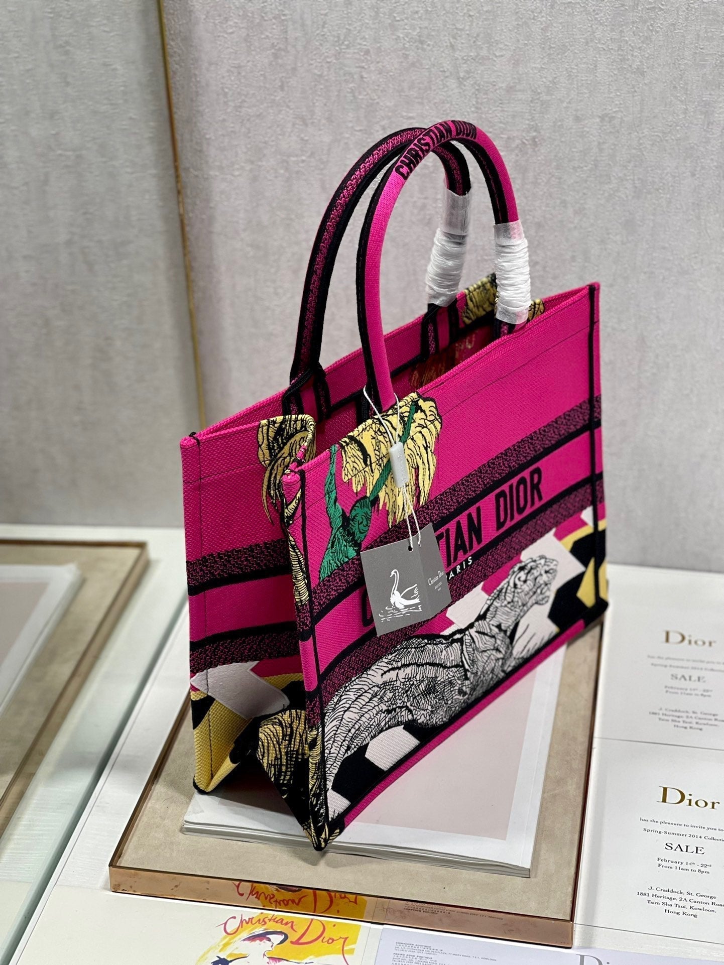 CD Pink Panther Book Tote 36cm Bag Canvas 336546 mysite