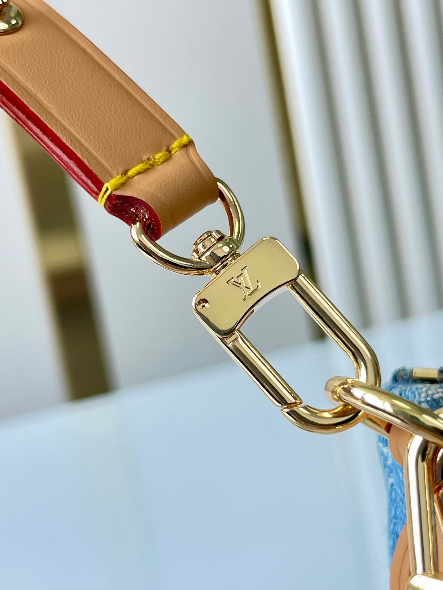 LIV POCHETTE 24 IN BLUE MONOGRAM DENIM GOLD HARDWARE mysite