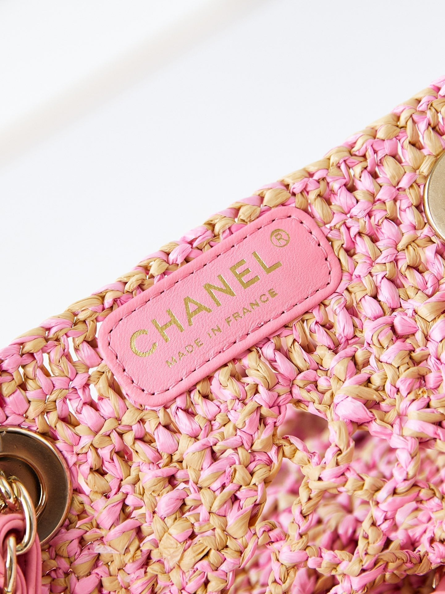 cc coco beach bag 32cm pink raffia mysite