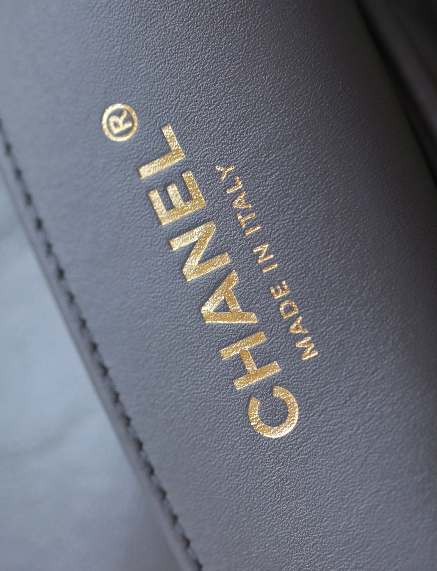 cc 24a flap bag 20cm top handle grey lambskin gold hardware mysite