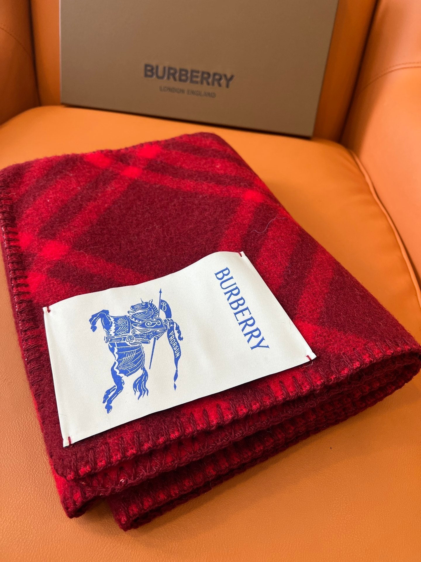 CHECK WOOL 182 CM SCARF GARNET RED 405045 mysite