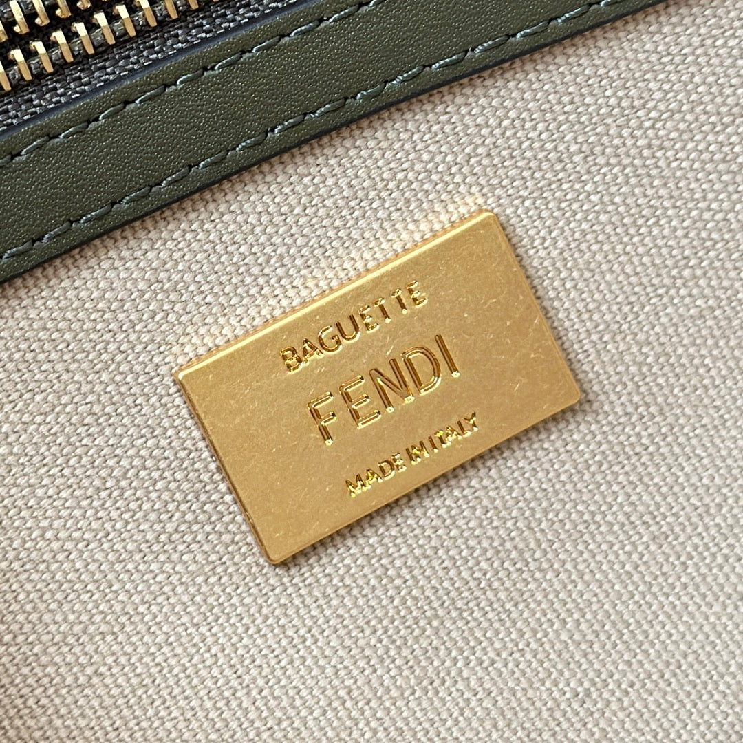 BAGUETTE CANVAS 27 BAG WITH MULTICOLOUR FF EMBROIDERY GOLD HARDWARE mysite