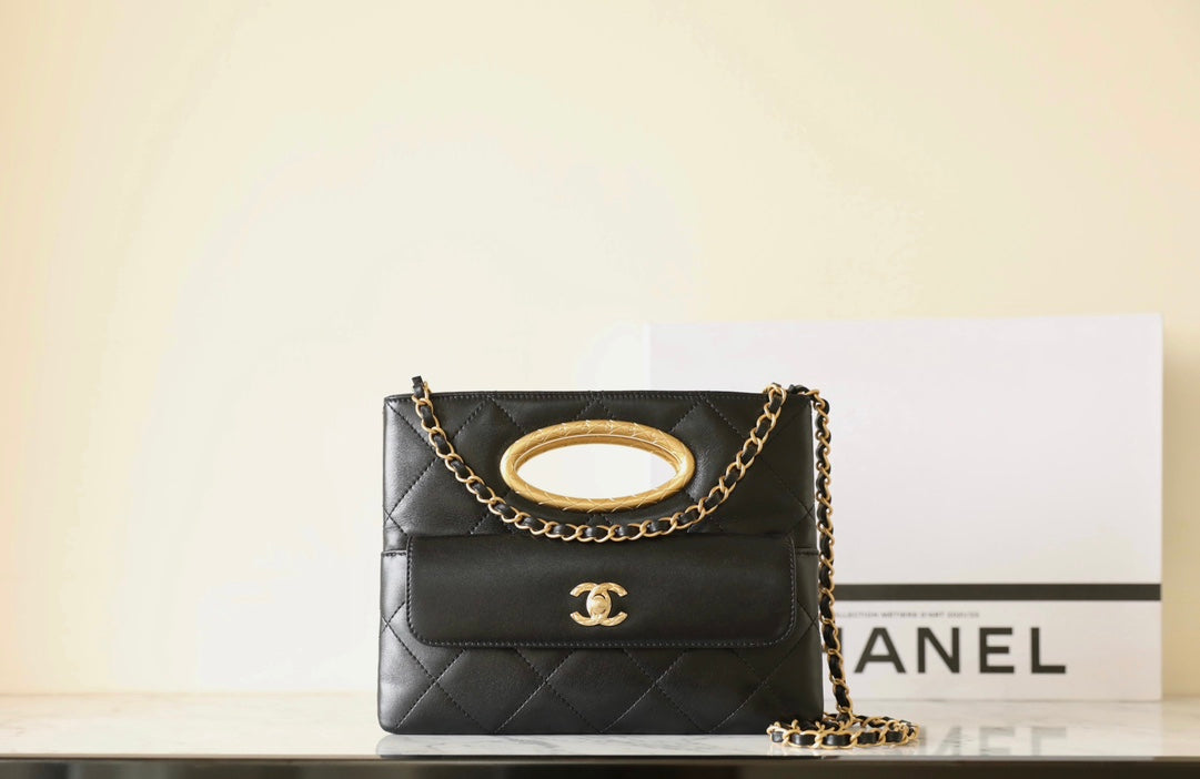 cc 24b cluth 25cm black lambskin mysite