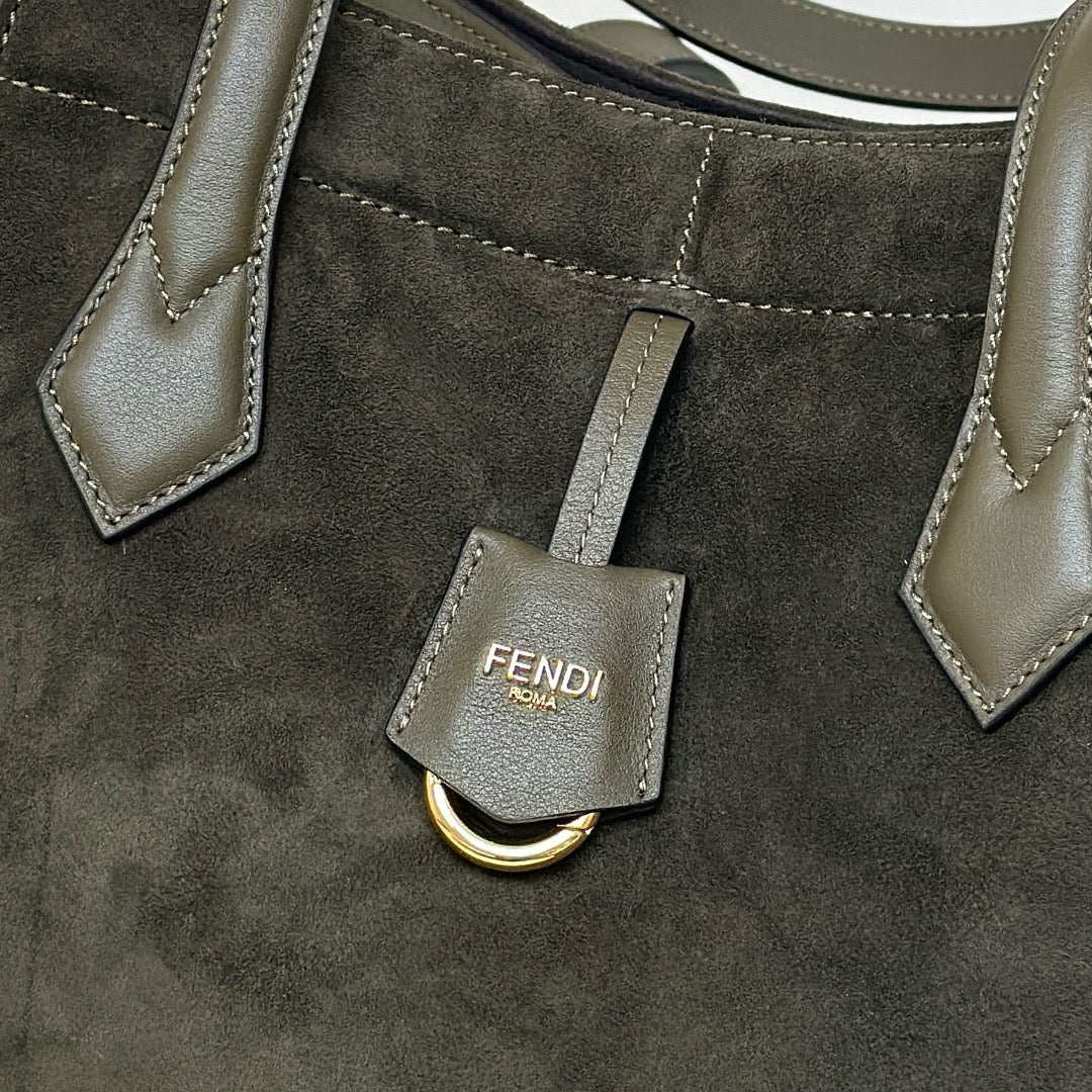 ORIGAMI MEDIUM 27 IN ARMY GREEN LAMBSKIN AND SUEDE mysite