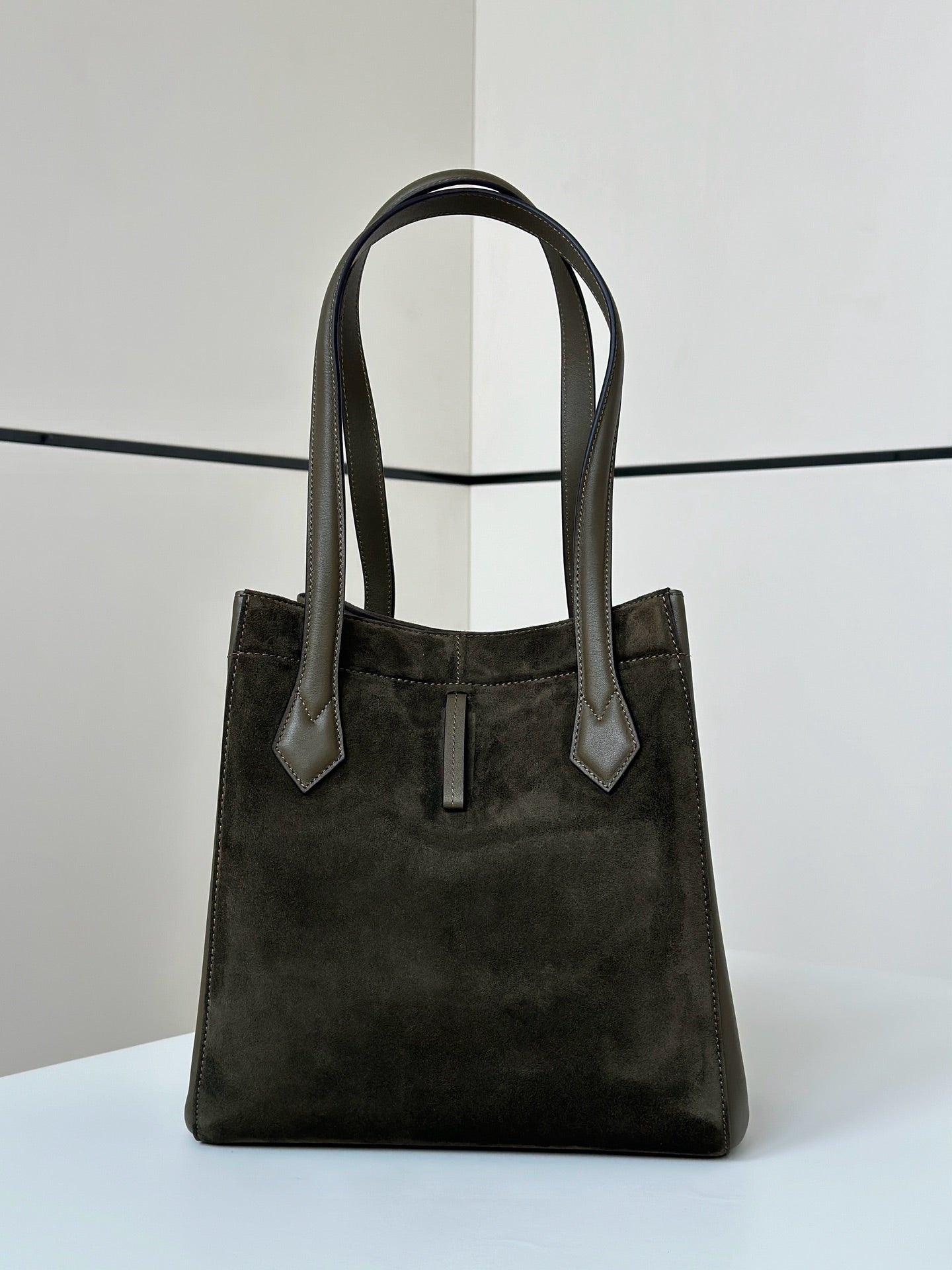 ORIGAMI MEDIUM 27 IN ARMY GREEN LAMBSKIN AND SUEDE mysite