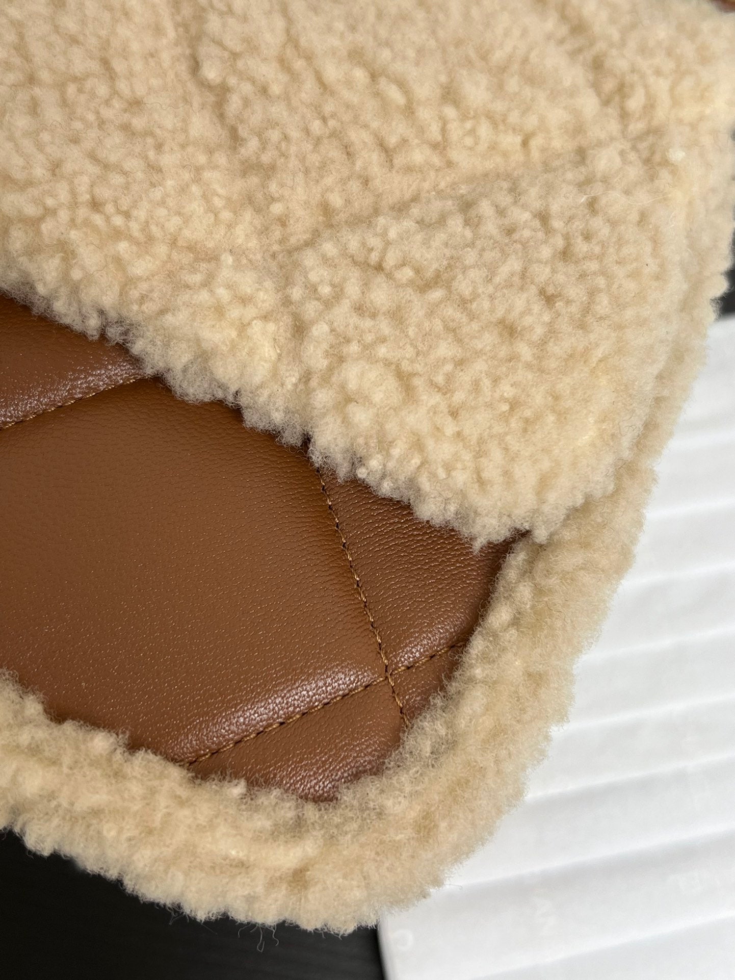 Flap Bag Small 23cm Beige Brown Sherling Lambskin Gold Hardware mysite