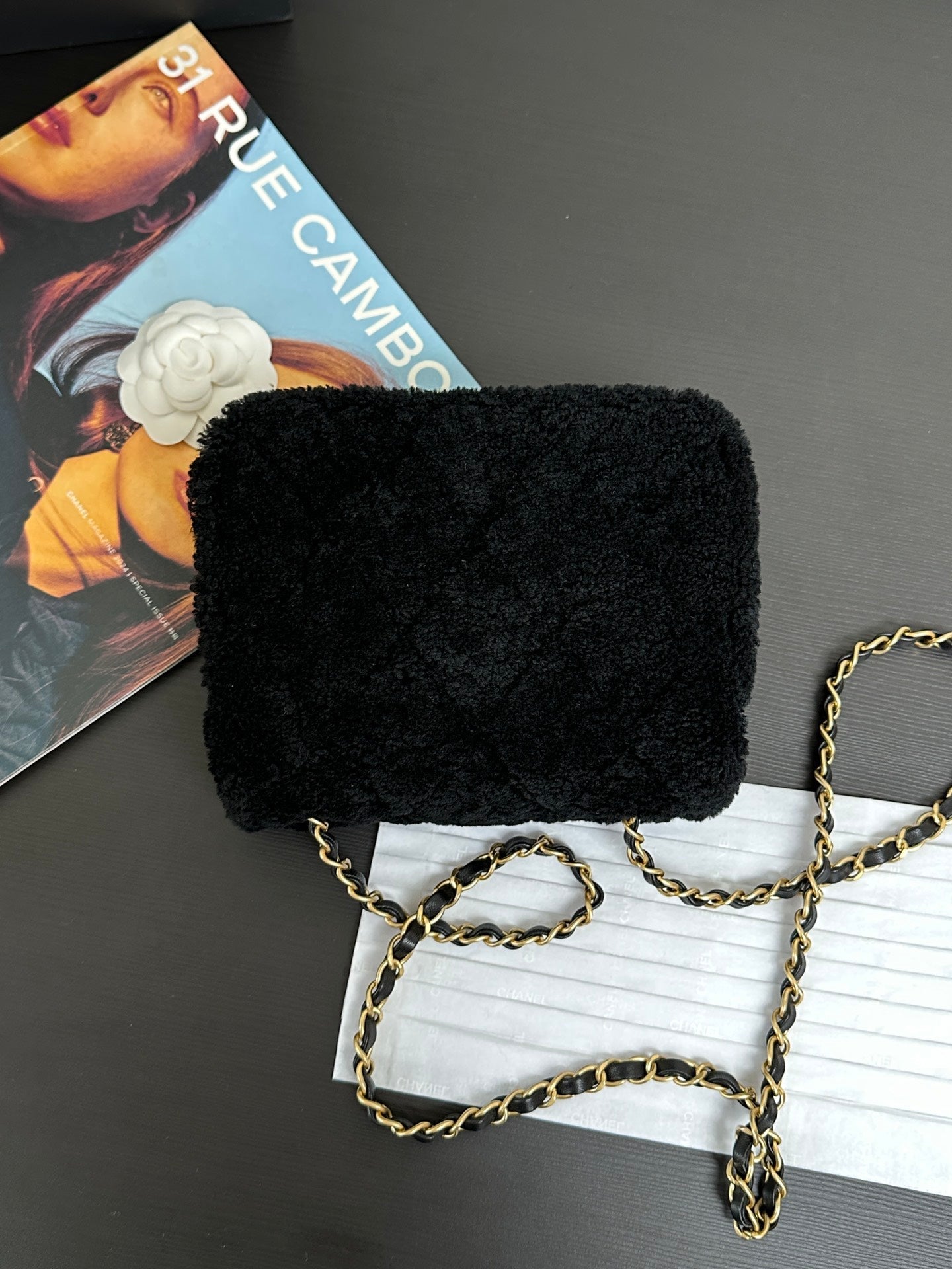 Flap Bag Mini 18cm Black Sherling Lambskin Gold Hardware mysite