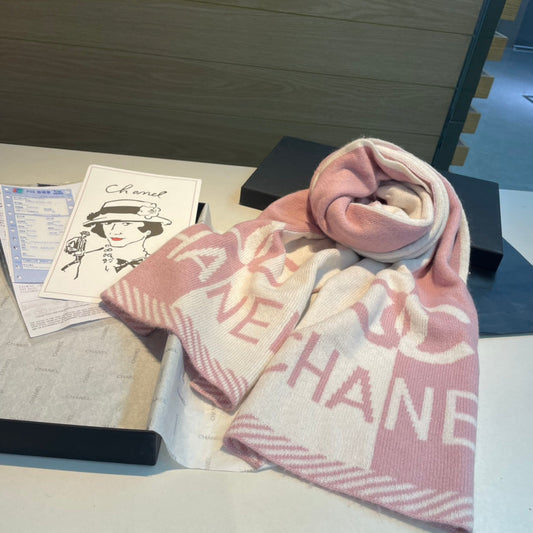CC Scarf 180 CM In White Mix Pink Cashmere 416940 mysite