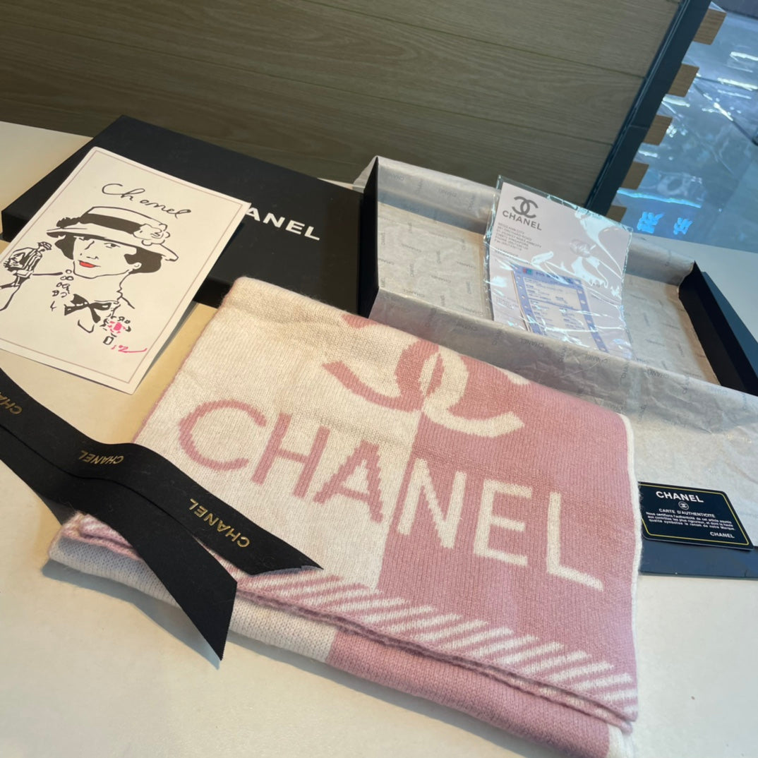 CC Scarf 180 CM In White Mix Pink Cashmere 416940 mysite