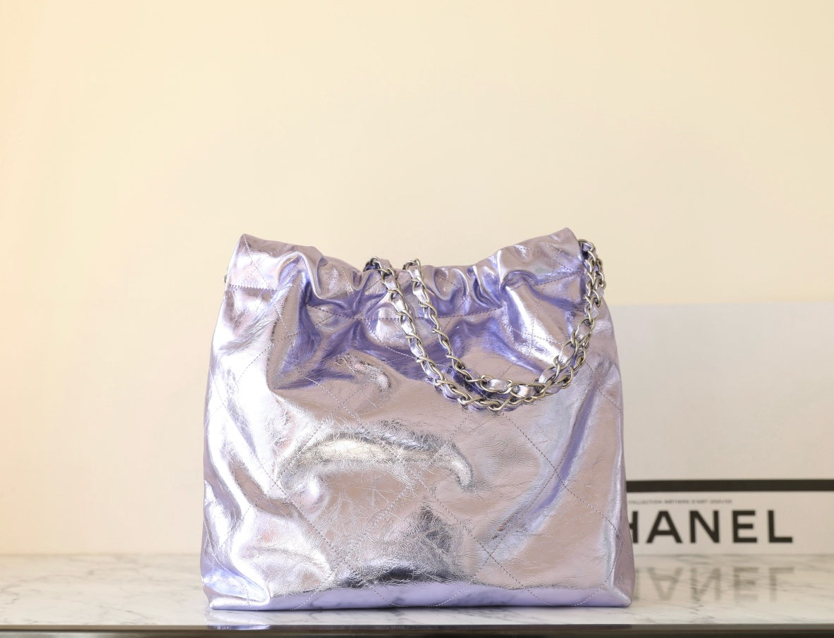25C Hobo 22 Bag 35cm Violet Metalic Lambskin mysite